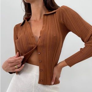 Meshki Knit Button Down Cardigan